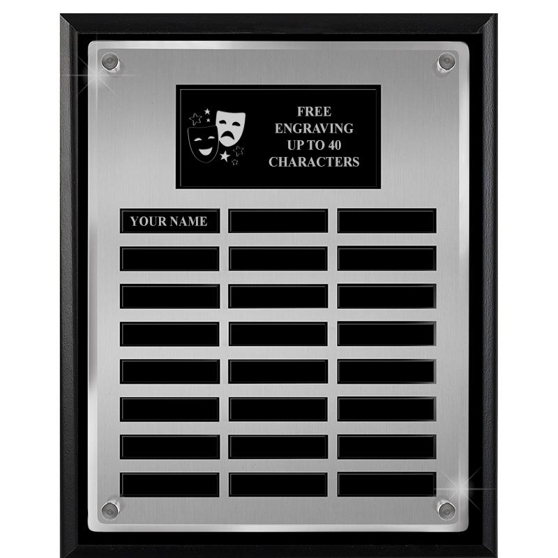 12X15 SV BLK PPTL FLT ACR PLQ