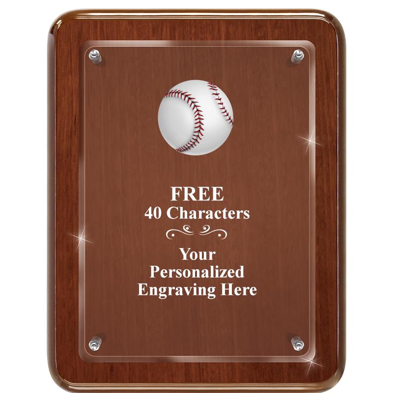 7X9 WALNUT FLOAT ACR PLQ