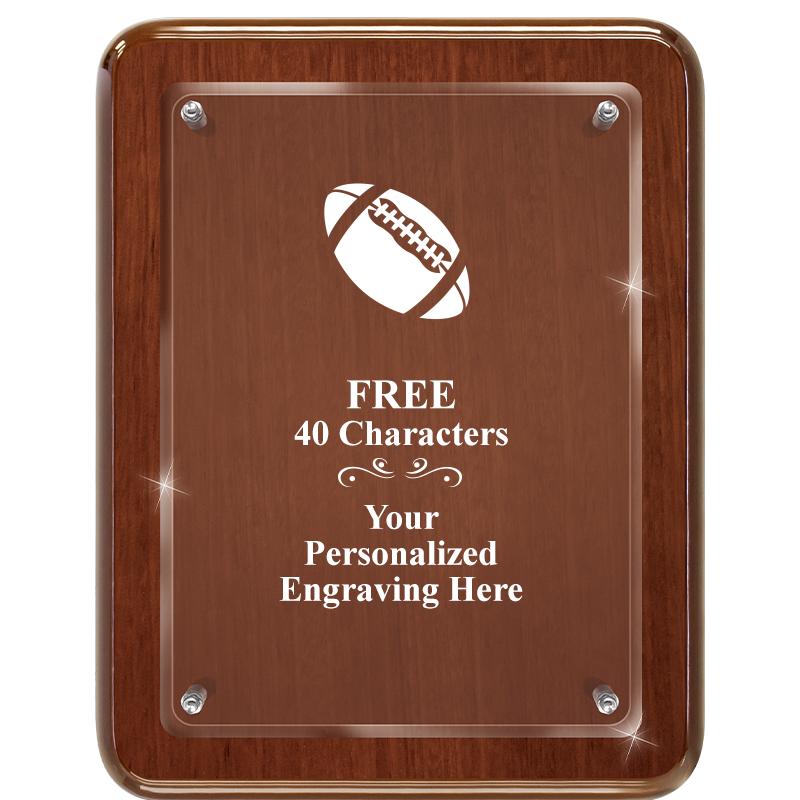 7X9 WALNUT FLOAT ACR PLQ