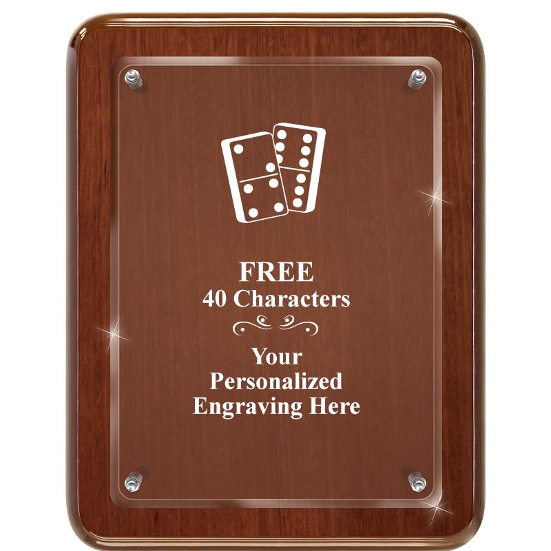 7X9 WALNUT FLOAT ACR PLQ