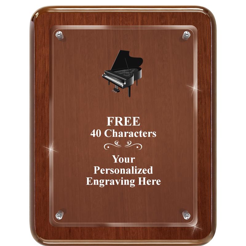 7X9 WALNUT FLOAT ACR PLQ