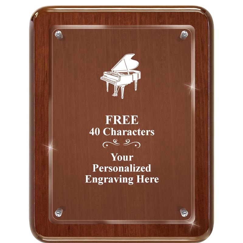 7X9 WALNUT FLOAT ACR PLQ