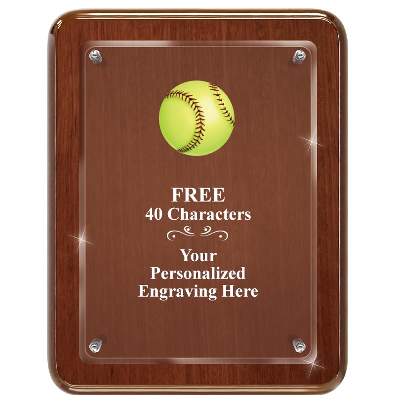 7X9 WALNUT FLOAT ACR PLQ