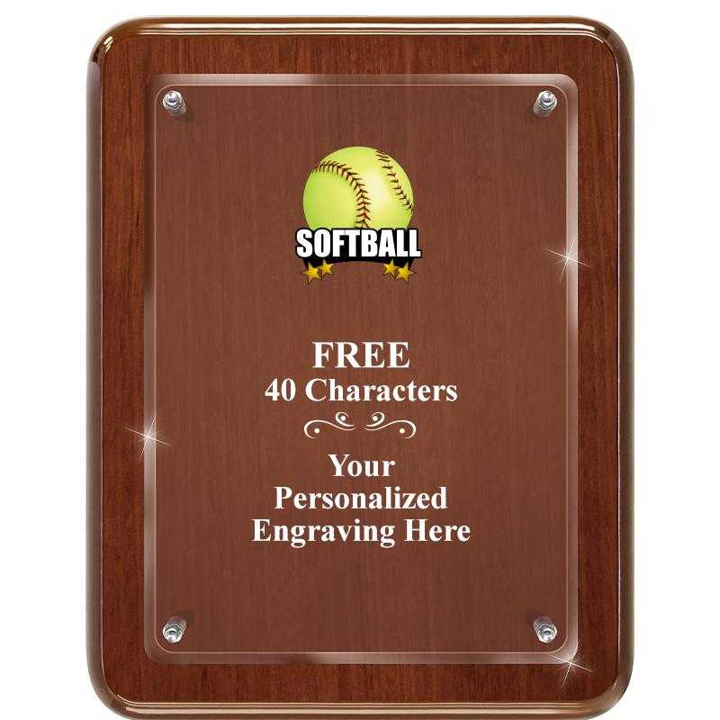 7X9 WALNUT FLOAT ACR PLQ