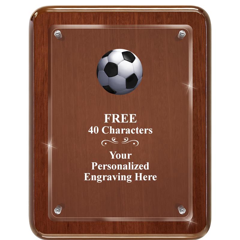 7X9 WALNUT FLOAT ACR PLQ