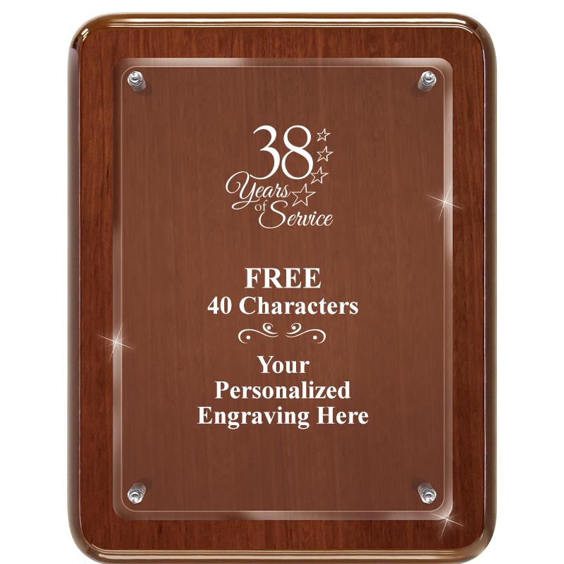 7X9 WALNUT FLOAT ACR PLQ