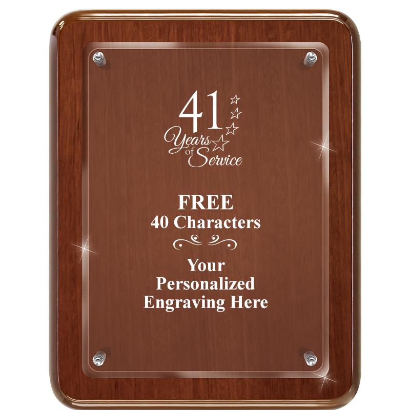 7X9 WALNUT FLOAT ACR PLQ