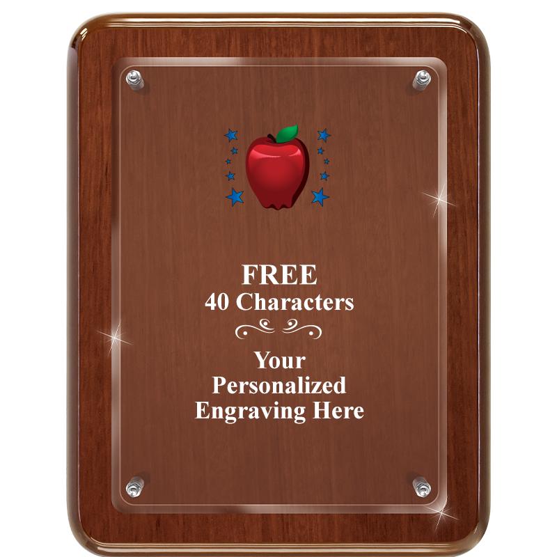 7X9 WALNUT FLOAT ACR PLQ