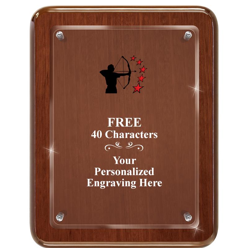 7X9 WALNUT FLOAT ACR PLQ