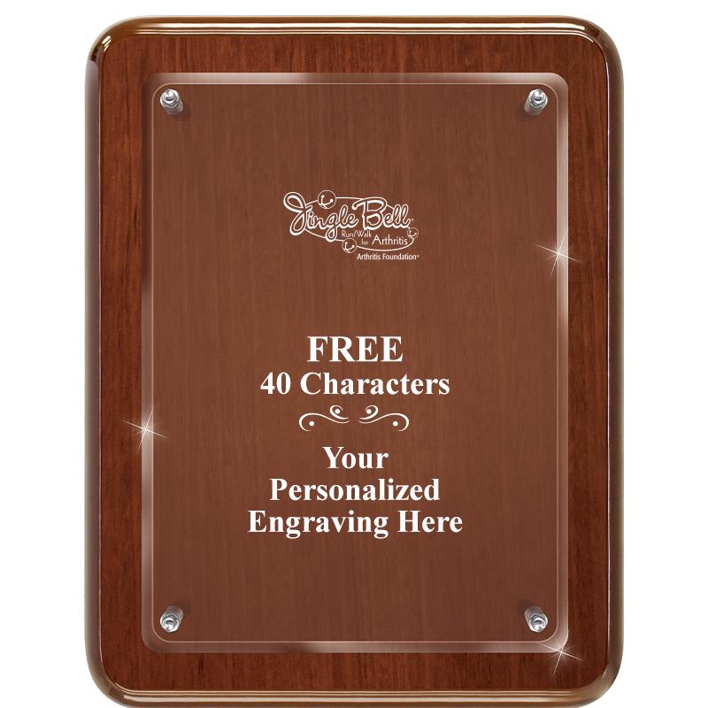 7X9 WALNUT FLOAT ACR PLQ