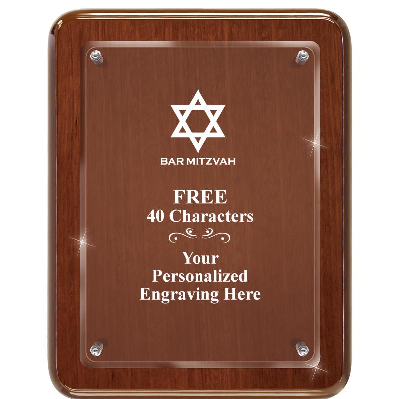 7X9 WALNUT FLOAT ACR PLQ