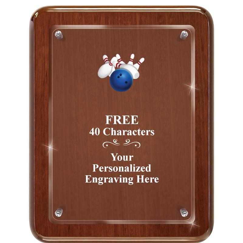 7X9 WALNUT FLOAT ACR PLQ