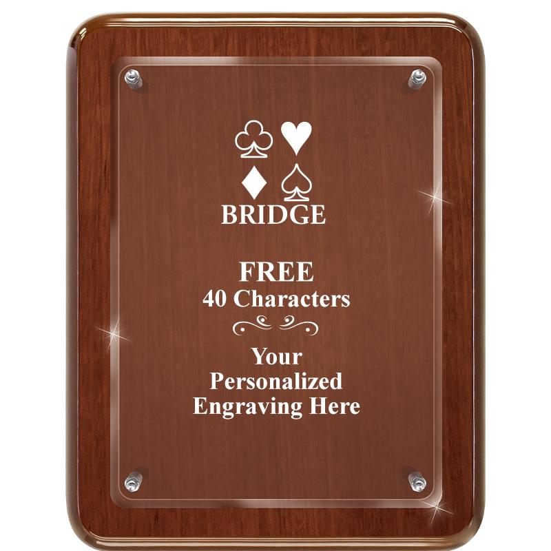 7X9 WALNUT FLOAT ACR PLQ