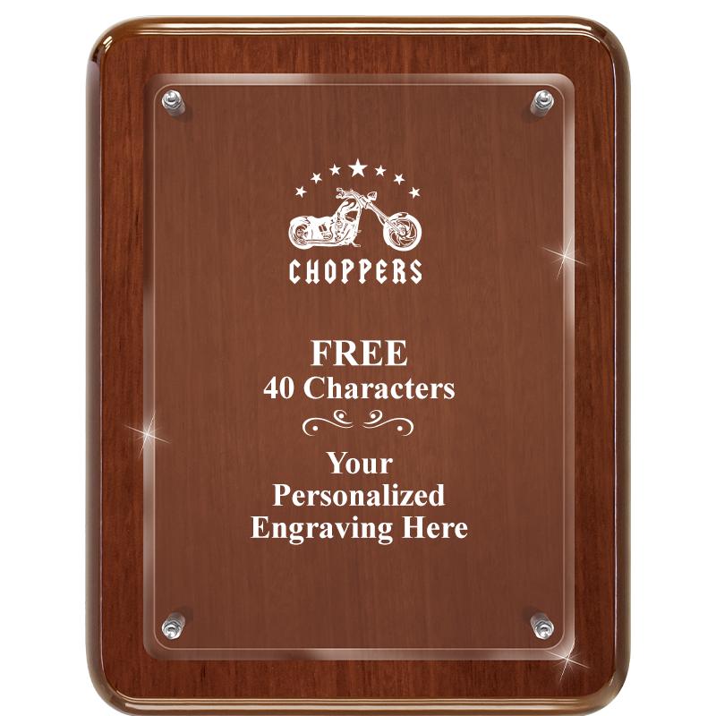 7X9 WALNUT FLOAT ACR PLQ