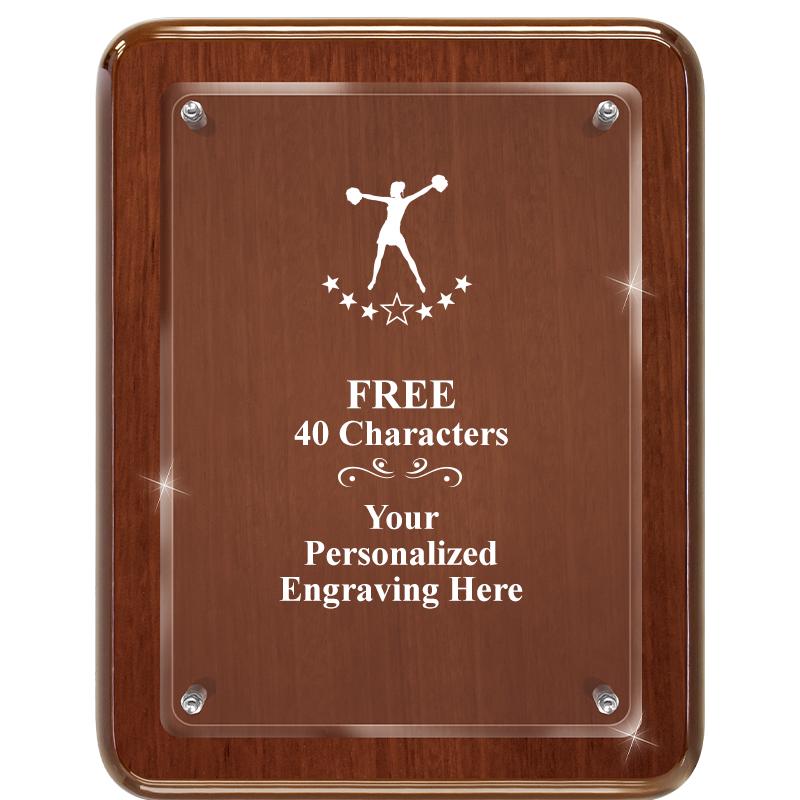 7X9 WALNUT FLOAT ACR PLQ