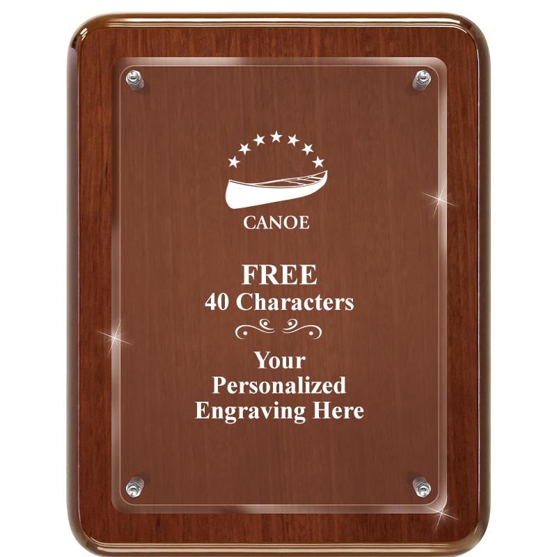 7X9 WALNUT FLOAT ACR PLQ