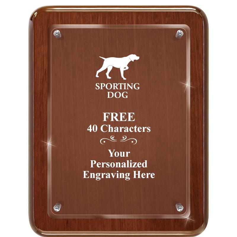 7X9 WALNUT FLOAT ACR PLQ