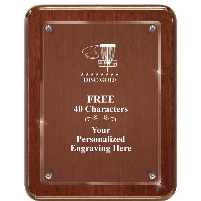 7X9 WALNUT FLOAT ACR PLQ