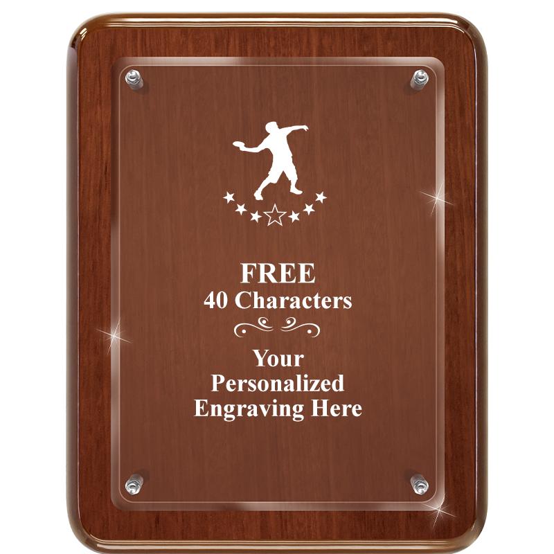 7X9 WALNUT FLOAT ACR PLQ