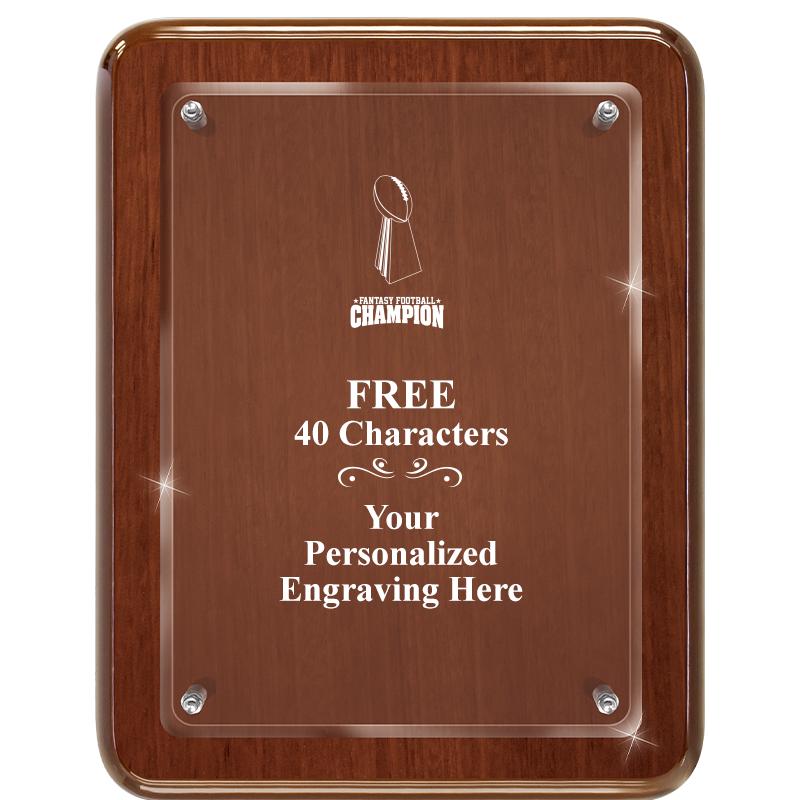 7X9 WALNUT FLOAT ACR PLQ