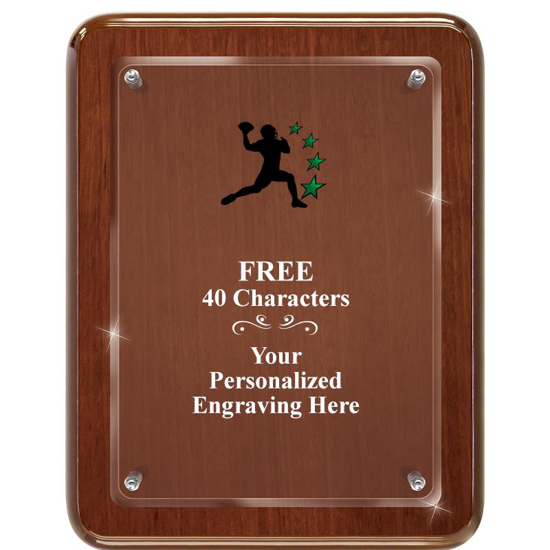 7X9 WALNUT FLOAT ACR PLQ