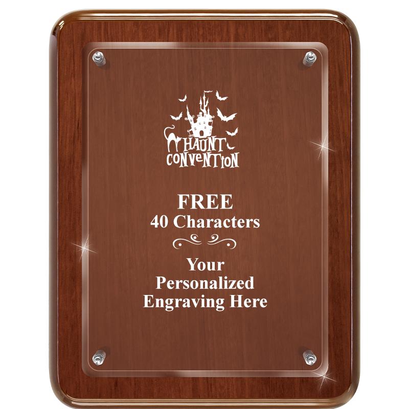 7X9 WALNUT FLOAT ACR PLQ