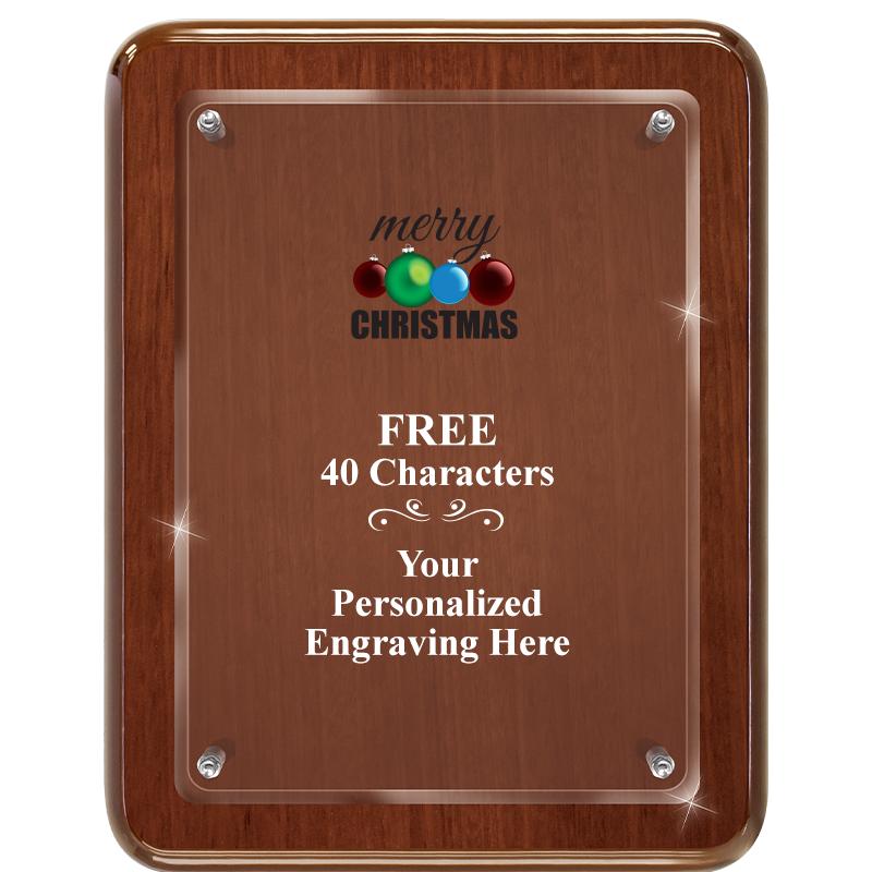 7X9 WALNUT FLOAT ACR PLQ