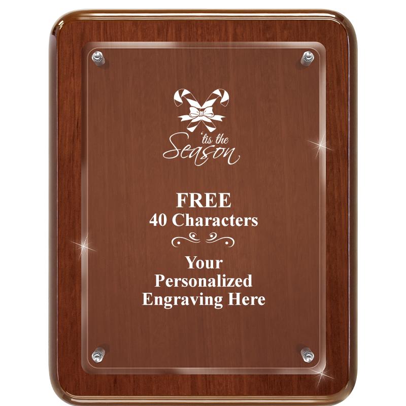 7X9 WALNUT FLOAT ACR PLQ