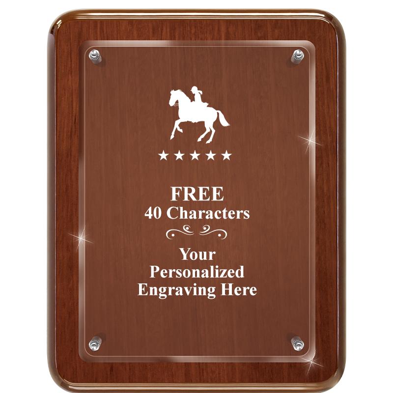 7X9 WALNUT FLOAT ACR PLQ