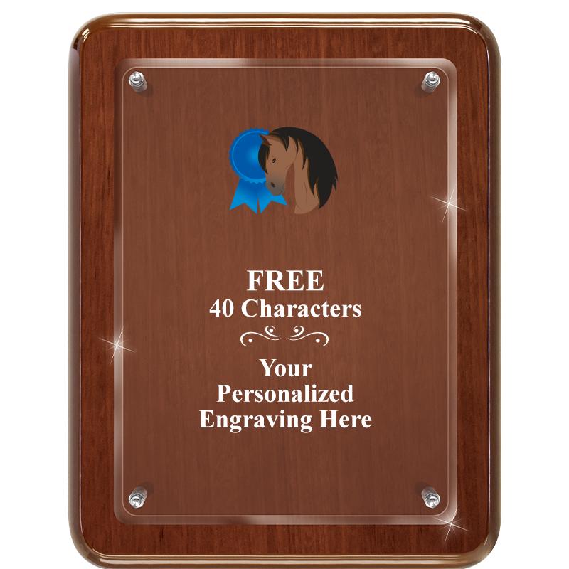 7X9 WALNUT FLOAT ACR PLQ