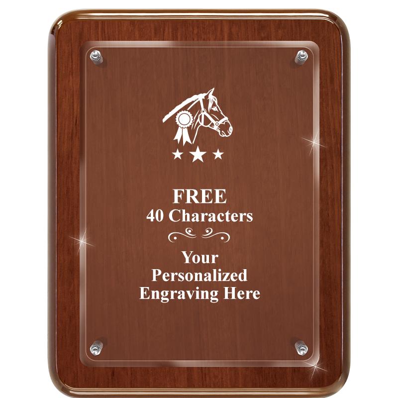 7X9 WALNUT FLOAT ACR PLQ