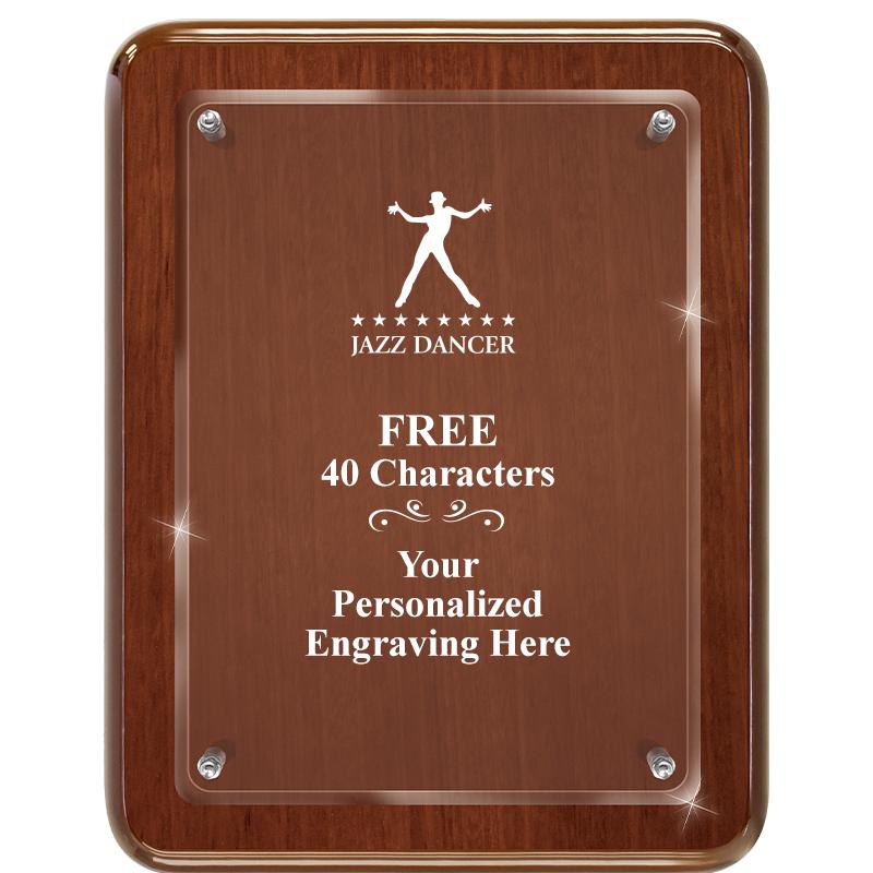 7X9 WALNUT FLOAT ACR PLQ