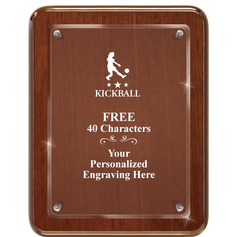 7X9 WALNUT FLOAT ACR PLQ