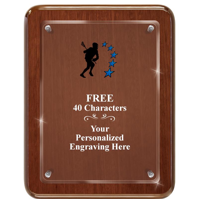 7X9 WALNUT FLOAT ACR PLQ