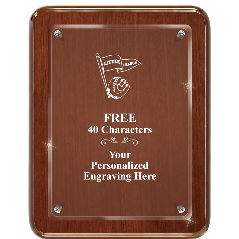 7X9 WALNUT FLOAT ACR PLQ