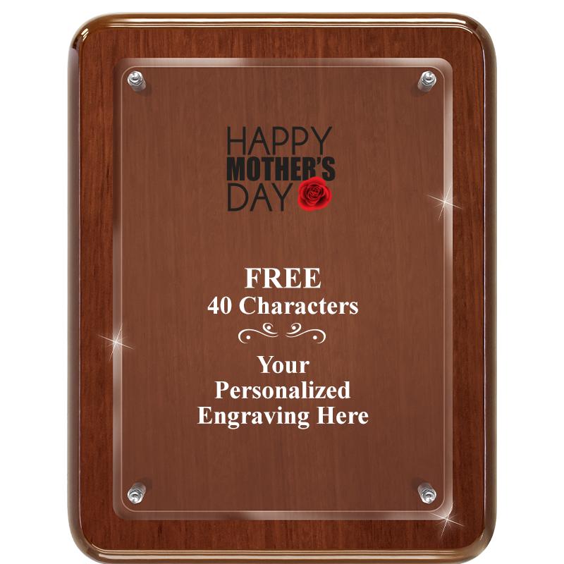 7X9 WALNUT FLOAT ACR PLQ