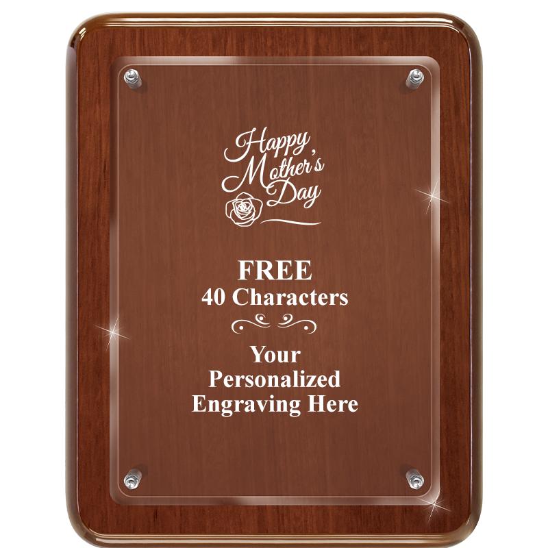 7X9 WALNUT FLOAT ACR PLQ