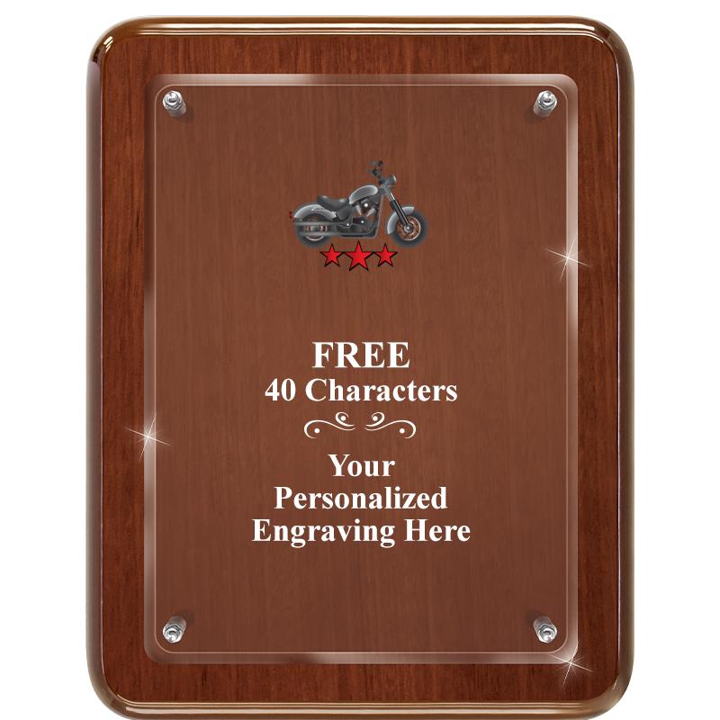 7X9 WALNUT FLOAT ACR PLQ