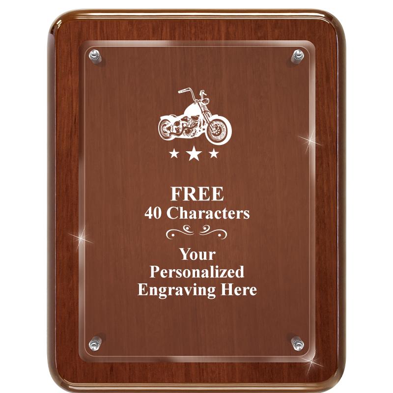 7X9 WALNUT FLOAT ACR PLQ