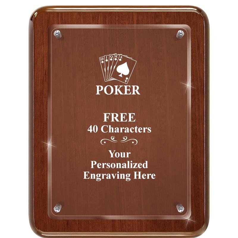 7X9 WALNUT FLOAT ACR PLQ