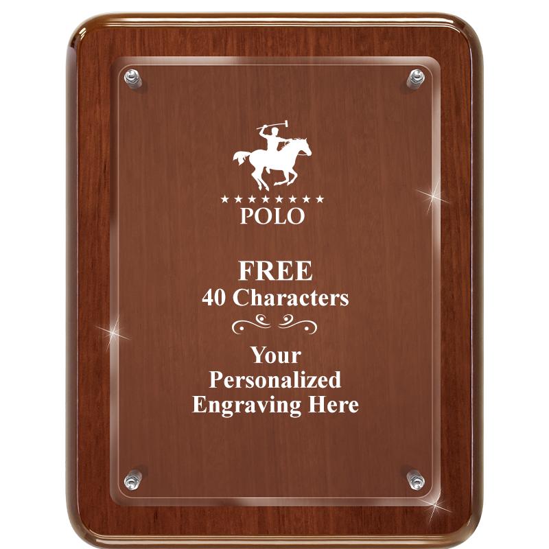 7X9 WALNUT FLOAT ACR PLQ