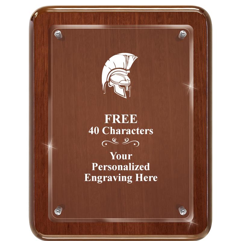 7X9 WALNUT FLOAT ACR PLQ