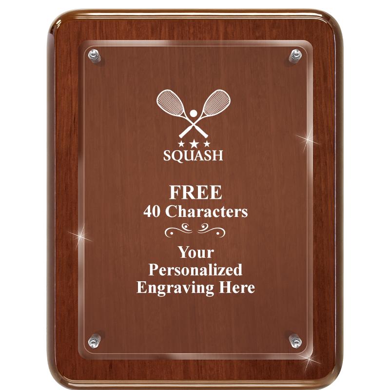 7X9 WALNUT FLOAT ACR PLQ