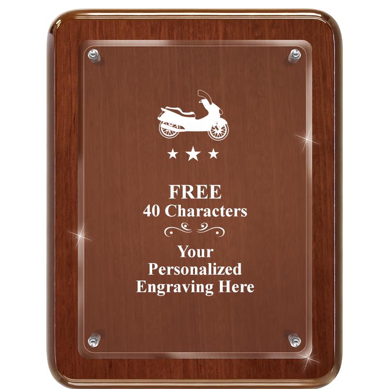 7X9 WALNUT FLOAT ACR PLQ