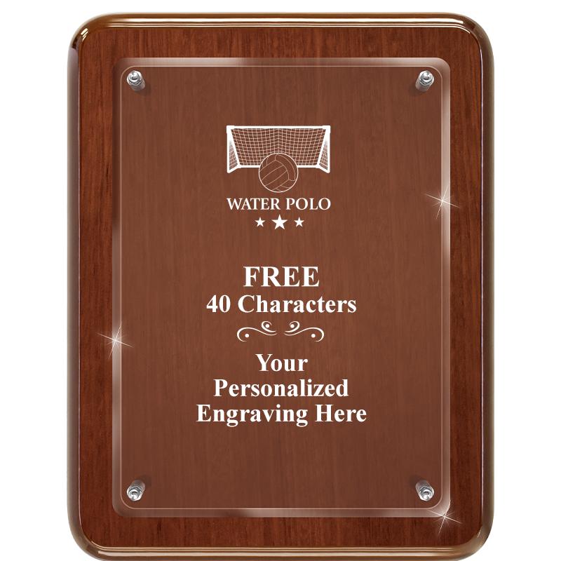 7X9 WALNUT FLOAT ACR PLQ