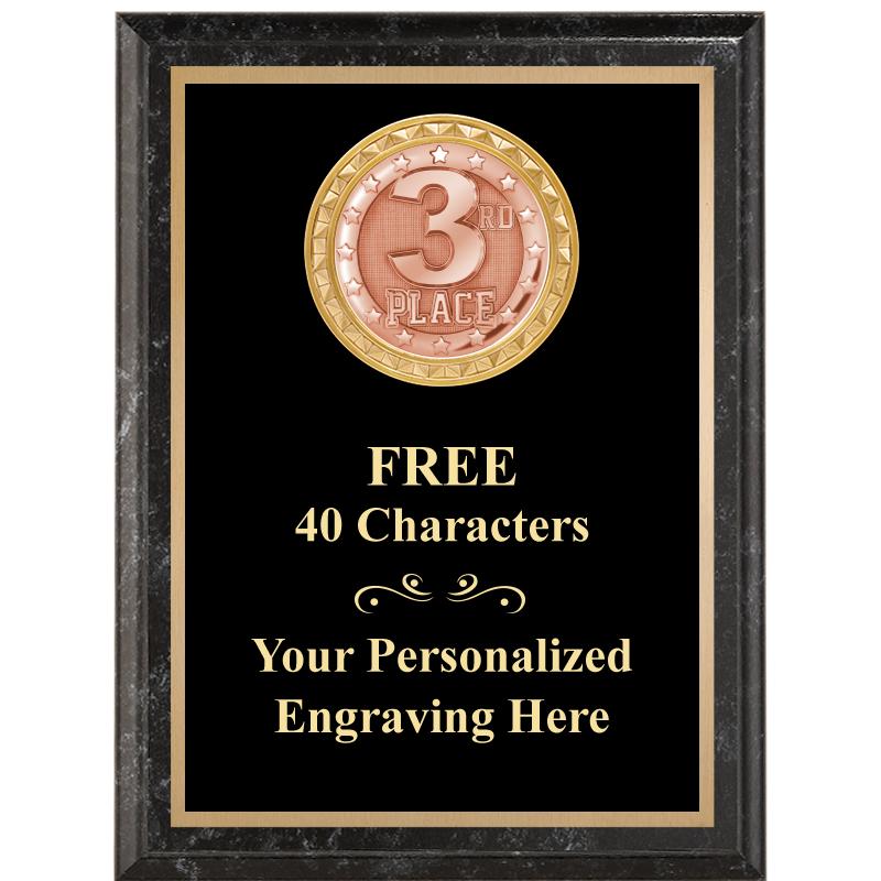 6X8 BLACK EXECUTIVE INSERT PLQ