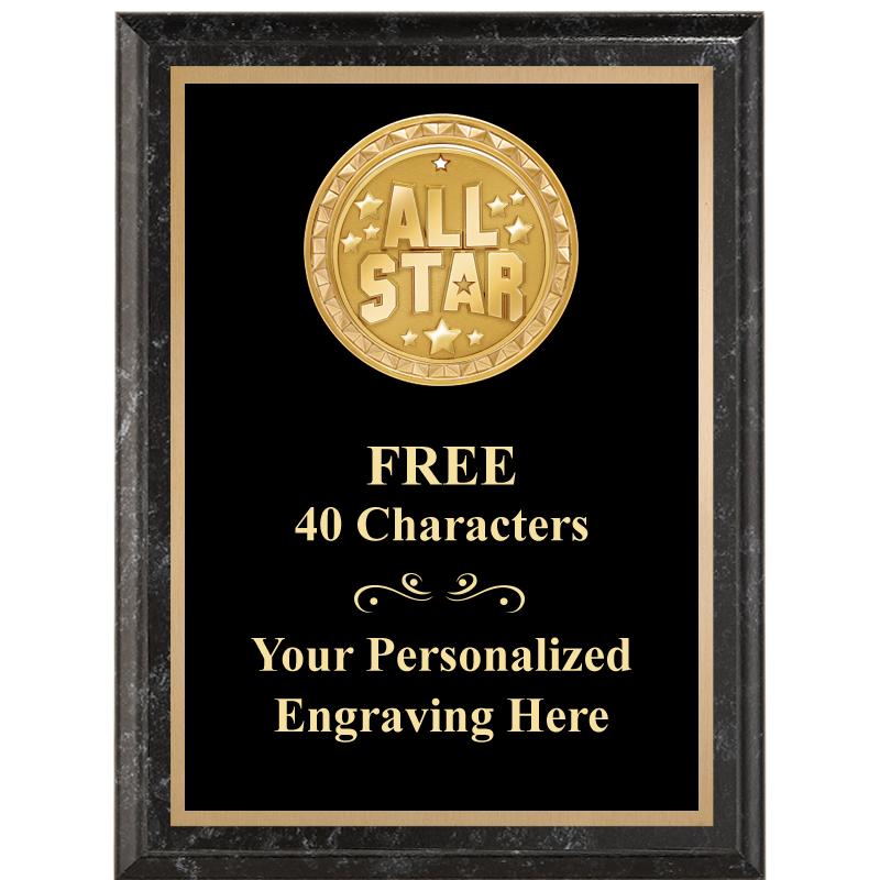 6X8 BLACK EXECUTIVE INSERT PLQ