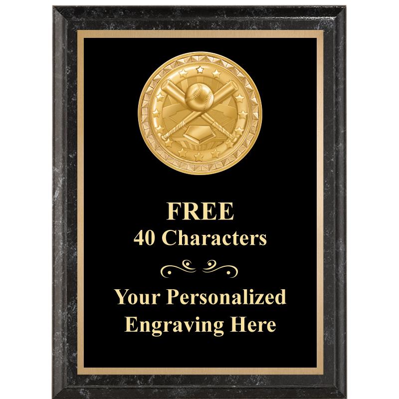 6X8 BLACK EXECUTIVE INSERT PLQ