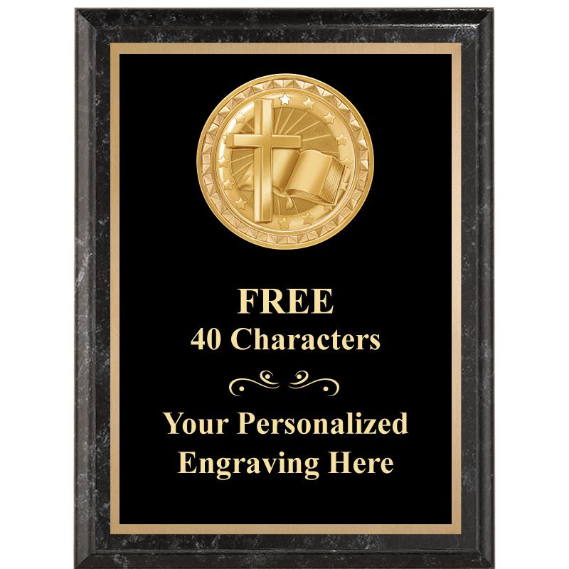 6X8 BLACK EXECUTIVE INSERT PLQ