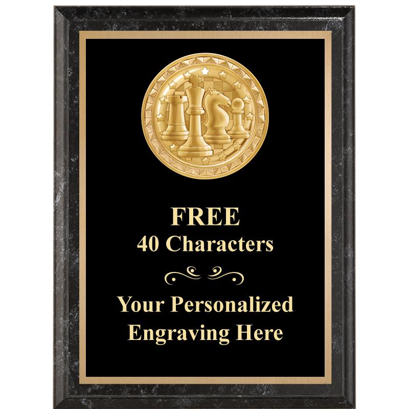 6X8 BLACK EXECUTIVE INSERT PLQ